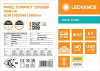 LED panel COMPACT 1200 X 600 42W ML 83040 U19 LEDVANCE 4099854736988