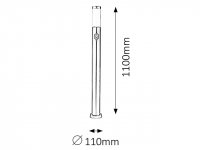 Inox torch E27 1x 25W IP44 saténový chrom RABALUX 8268