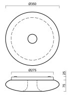 Přisazené svítidlo SATURN 1 LED-1L61C03KX64/462 3000 16W IP20 OSMONT 59241