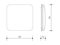 Přisazené stropní svítidlo PLAFON SQUARE 25 DIM CCT LEDMED LM31100003