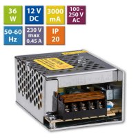 Napájecí zdroj 36W, DC12V/3A, IP20, kovové provedení MCLED ML-732.051.45.0
