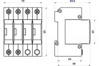 Svodič rázového přepětí HSA-150/4+0 M SPD typ 2+3 HAKEL 27514