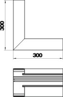 Vnitřní roh OBO GA-AI70170EL pro kanál Rapid 80 70x170mm Hliník Alu eloxováno