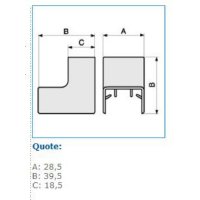 AIM 25X17 B 03099 Pevný vnitřní roh pro minikanály 25x17- hnědá IBOCO B03099