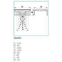 NTAN 100X40 G 02528 T-kus pro podparapetní systémy, 100x40, šedá IBOCO B02528