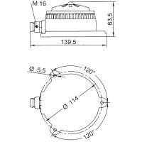 Houkačka SAI I 240V, AC, IP54, 105 dB, M16, světle šedá, přerušovaný tón 42368