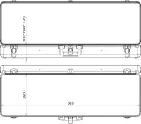 Umělohmotný kufr prázdný pro zkoušečku napětí 920 x 280 x 120 mm DEHN 766994