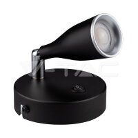 4.5W Led Wall Lamp 3000K Black  With Swi