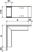 Vnější roh OBO WDK A80170LGR pro kanál WDK 250x170x80 světle šedá
