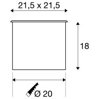 DASAR ES111 ctvercova ocel 230V GU10 75W IP67 SLV 229234