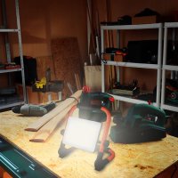 LED reflektor se sklopným stojanem 30W 2700lm 4000K kabel se zástrčkou IP65