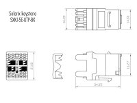 Keystone CAT5E UTP RJ45 černý SOLARIX 25286501