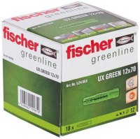 Hmoždinka s límečkem / UX bez límečku UX 12 GREEN bez límečku FISCHER 524858
