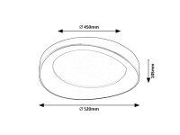 ILIANA LED 56W IP20 stříbrná 3000K 3380lm RABALUX 71054