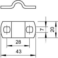 OBO 156 K8-10 CU Držák vedení, vrchní díl pro Rd 810 mm, měď