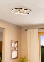 Stropní svítidlo LOMALTAS-Z LED-ZIG-CCT černá/dřevo/bílá 4X8W IP20 EGLO 901743