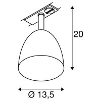 PARA CONE 14, svítidlo 1fázový systém, GU10, černá/zlatá SLV 1008052