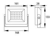 Reflektor LOFOT LED SMD 20W 4000K 1750lm IP65 černá BEMKO