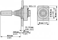 Eaton M30C-FWJS4 Joystick s kovovou osou, 4p, bez aretace, kroužek kovový