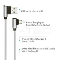 1 M Micro USB Cable Grey Diamond Series VT-5361 V-TAC SKU8636