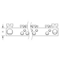 Zemnící a nulová sběrnice hliníková, 26 odbočení ERICO EBD26AL