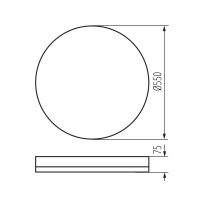 Plafoniera ANBAR LED 37W CCT W KANLUX 38931