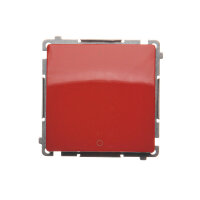 Spínač dvojpólový, řazení 2, 10AX, 250V~, Červená KONTAKT SIMON BMW2.01/22