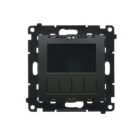 Termostat digitální programovatelný, s displejem (přístroj s krytem) černá matná