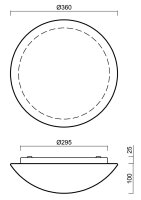 Přisazené svítidlo AURA 10 13W IP44 3K NZ3h SKLO OPAL bílá OSMONT AUR61572