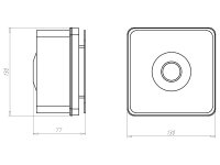 Krabice ekvipotencionální zemnící 102 128x128x80 mm, do betonu KAISER 1295-73