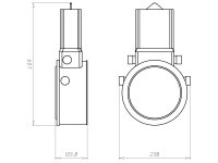 Montážní kryt s tunelem HaloX 180 délka tunelu 190mm do betonu KAISER 1282-30