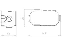 Krabice přístrojová pro elektroniku, prachotěsná ECON, pod omítku KAISER 1068-21