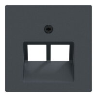 Centrální deska, Merten System M, RJ45, dvojitá, antracit, matný plast 298014