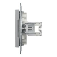 ASFORA Zásuvka datová RJ45, kat.6 UTP, alu SCHNEIDER EPH4700161