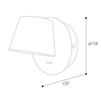 Nástěnné svítidlo KOTO, B 6W 2700K černá LED2 4580323