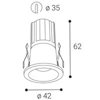 Zápustné svítidlo SPOT MINI B, W 7W 2700K bílá LED2 2050321