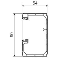 Parapetní kanál PK 90x55 D, bílý, 2 m, karton KOPOS PK 90X55 D_HD