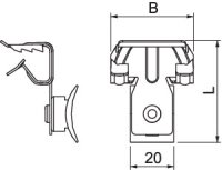 Nosníková svorka OBO BCCT 2-4 L240 s kabelovým páskem 2-4mm Ocel