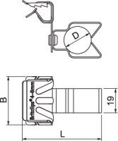 Nosníková svorka OBO BCHPO 2-4 D32 pro trubky 2-4mm Ocel