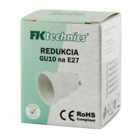 GU10/E27 Redukce - objímka pro LED žárovky, GU10 na E27 FK TECHNICS 5000403-02