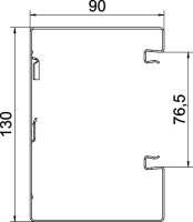 OBO GS-A90130RW Kanál pro přístroje Rapid 80 90x130x2000 čistě bílá Ocel 6277500