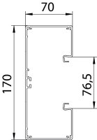 OBO GA-S70170EL Kanál pro přístroje Rapid 80 70x170x2000 Hliník Alu eloxováno