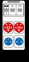 Zásuvková rozvodnice 1x3253+1x1653+2x230V, kompletně jištěná, IP44 ROS E8/I-003