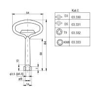 Lidokov 03.330 Klíč RT