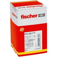 Natloukací hmoždinka s hříbkovitou hlavou N 6x40/7 P FISCHER 50339