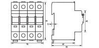 Výkonový odpínač RH 100-400 4P, 100 A,  4 sp., 0 rozp., 0 přep. DOEPKE 09981066