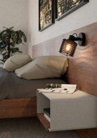 Bodové svítidlo SEGOVIA WL/E27 černá/černé dřevo 1X40W IP20 EGLO 900739