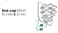 Koncová krytka bílá NORDIC ALUMINIUM XTS41-3