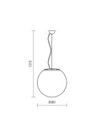 Závěsné svítidlo BALOO SU 38CM E27 1X23W IP44 OPAL REDO 9974