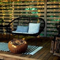 LED venkovní vánoční řetěz 50 LED 5m přívod 5m 8 funkcí časovač IP44 teplá bílá